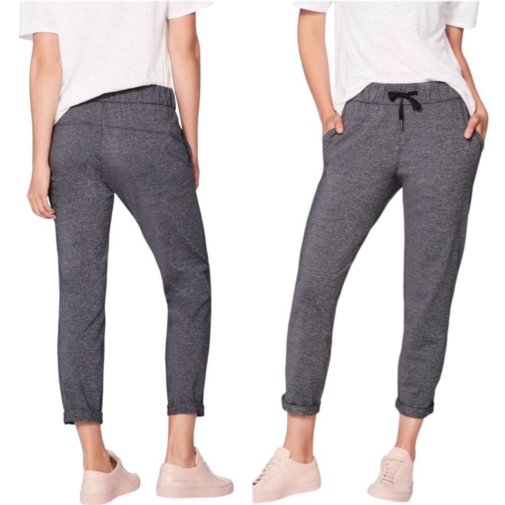 NEW Lululemon On The Fly Pant *28" Heathered Black (Gray) Size 10